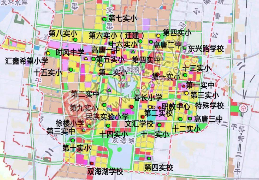 高唐县域中小学远期规划图