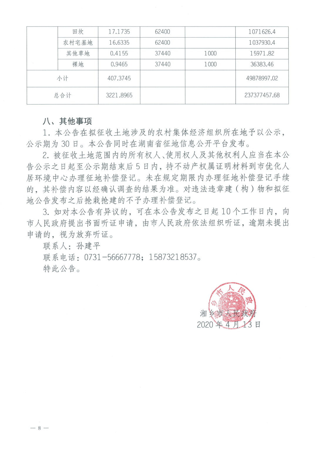 湘乡市这些地方马上要征收了!涉及4镇15个村