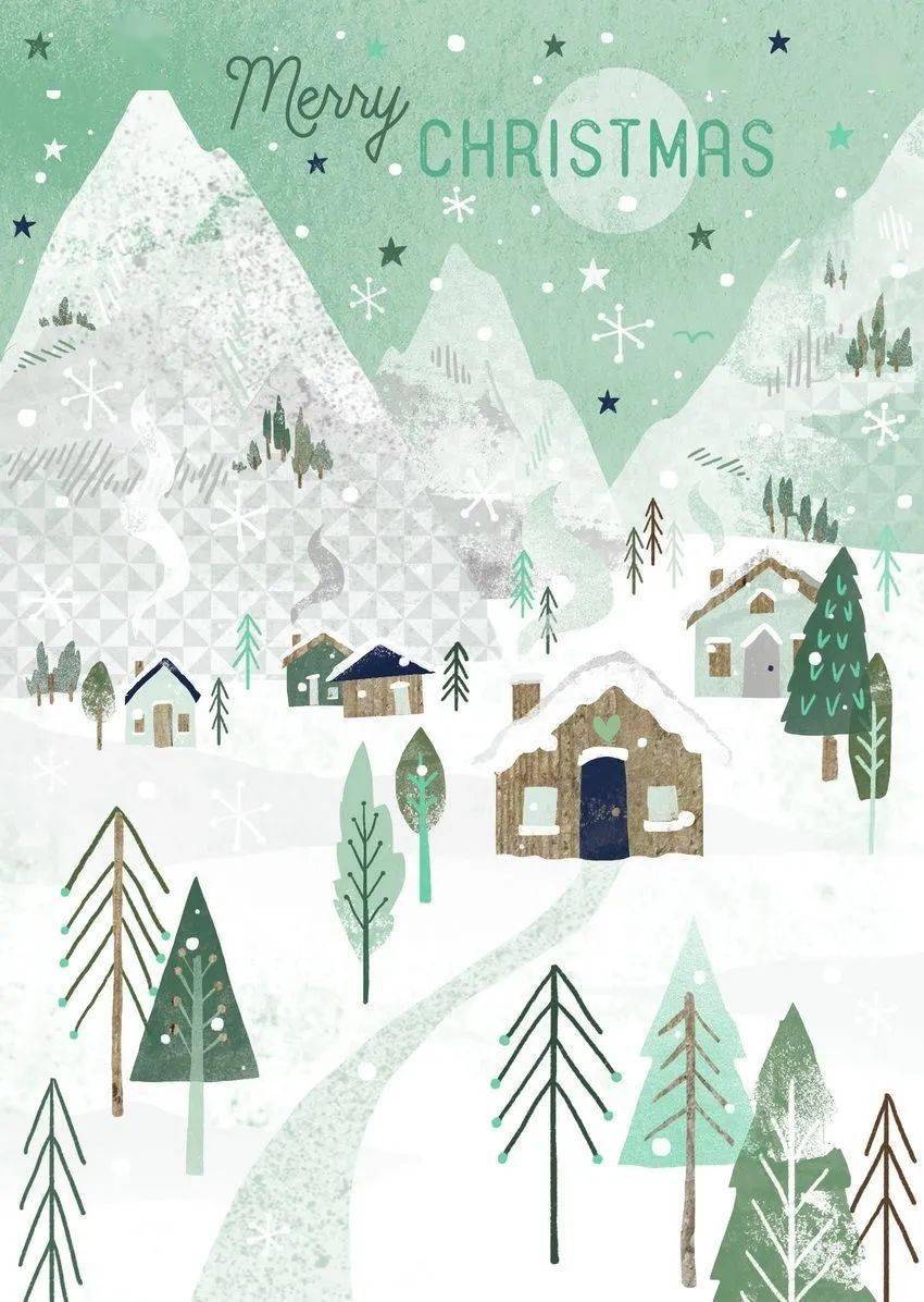 插画素材(十):一波雪景插画图来袭