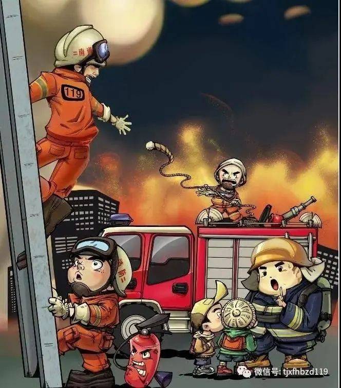 结合景区特色设计消防手绘海报