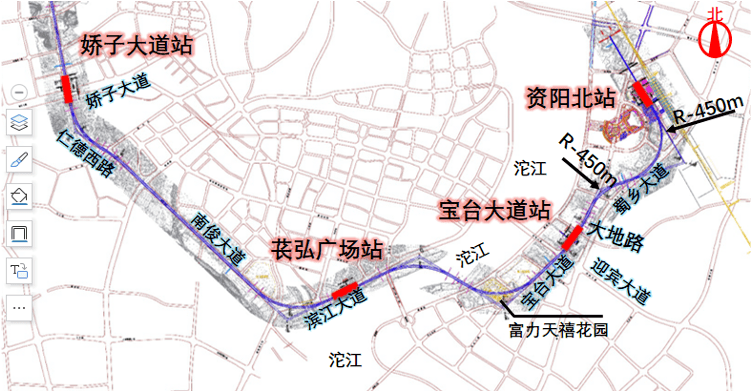 起于成都地铁18号线福田站,止于成渝客专资阳北站,线路全长38.7公里.