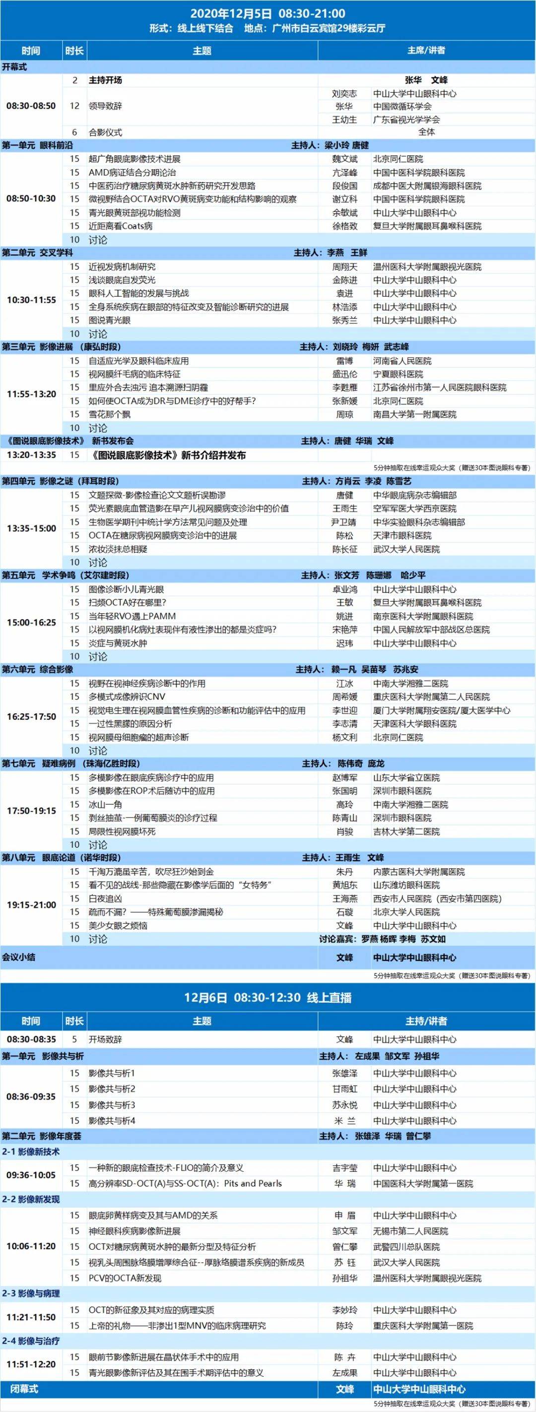 12月56日广州丨第四届全国眼影像学术大会日程