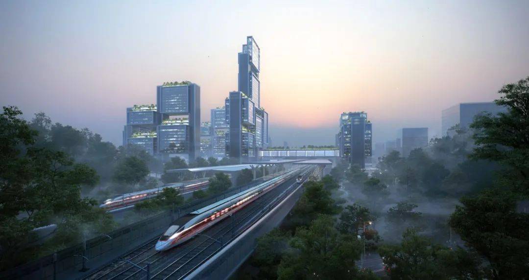 福斯特新作丨深圳光明城综合交通枢纽概念设计的获胜方案