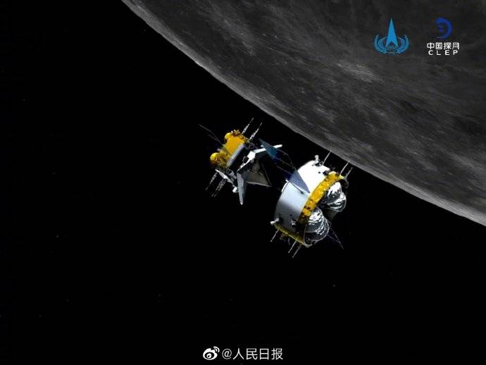 成功|祝贺！嫦娥五号探测器对接组合体成功分离