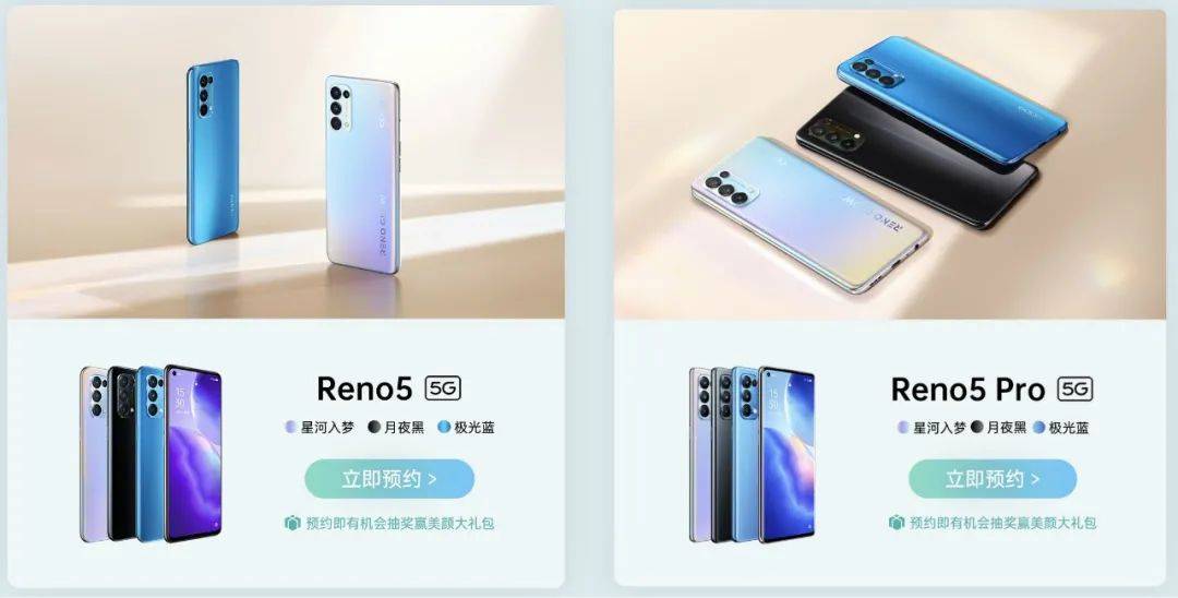 oppo reno5标准版:6.