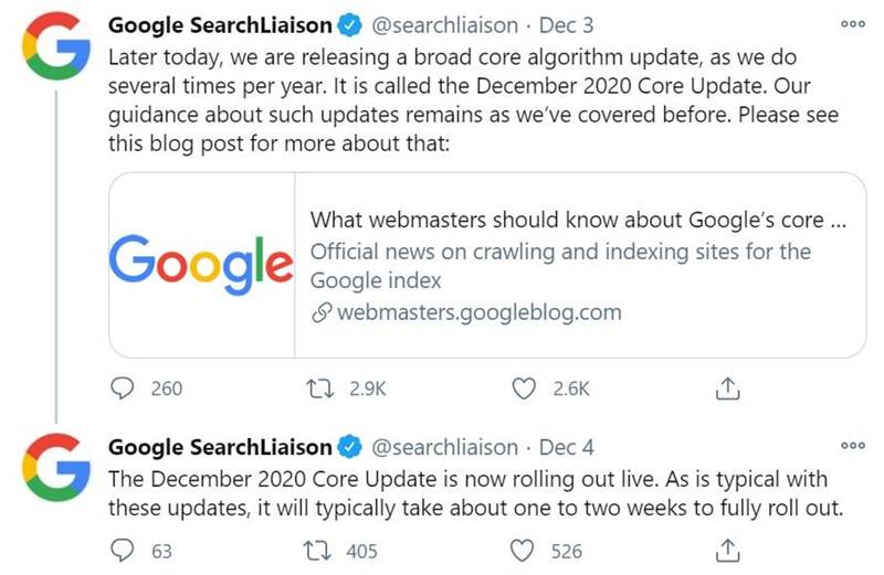 google核心算法重大更新！你的网站受到影响了吗？