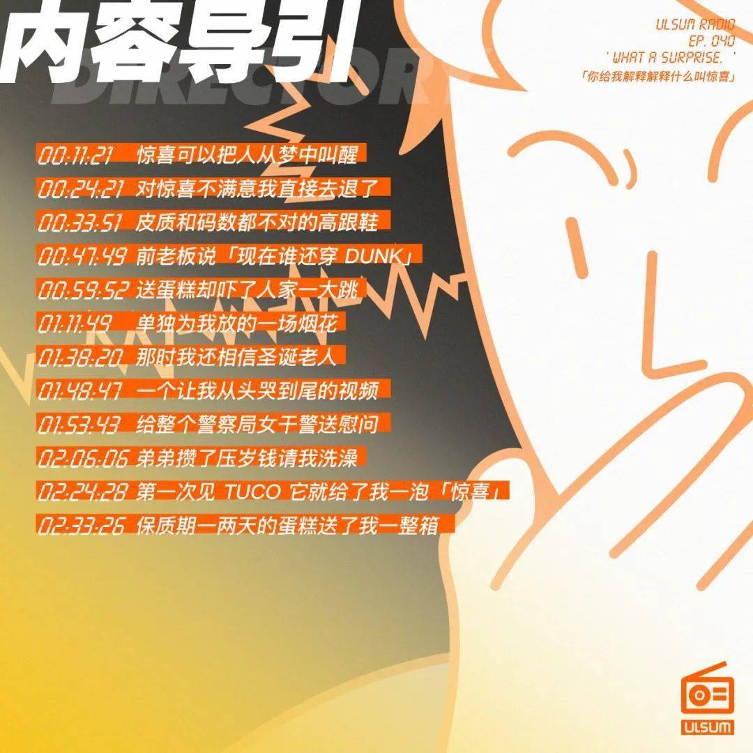 你给我解释解释什么叫惊喜丨ulsum radio
