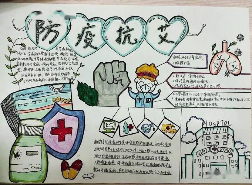 投票携手防疫抗艾共担健康责任手抄报评选