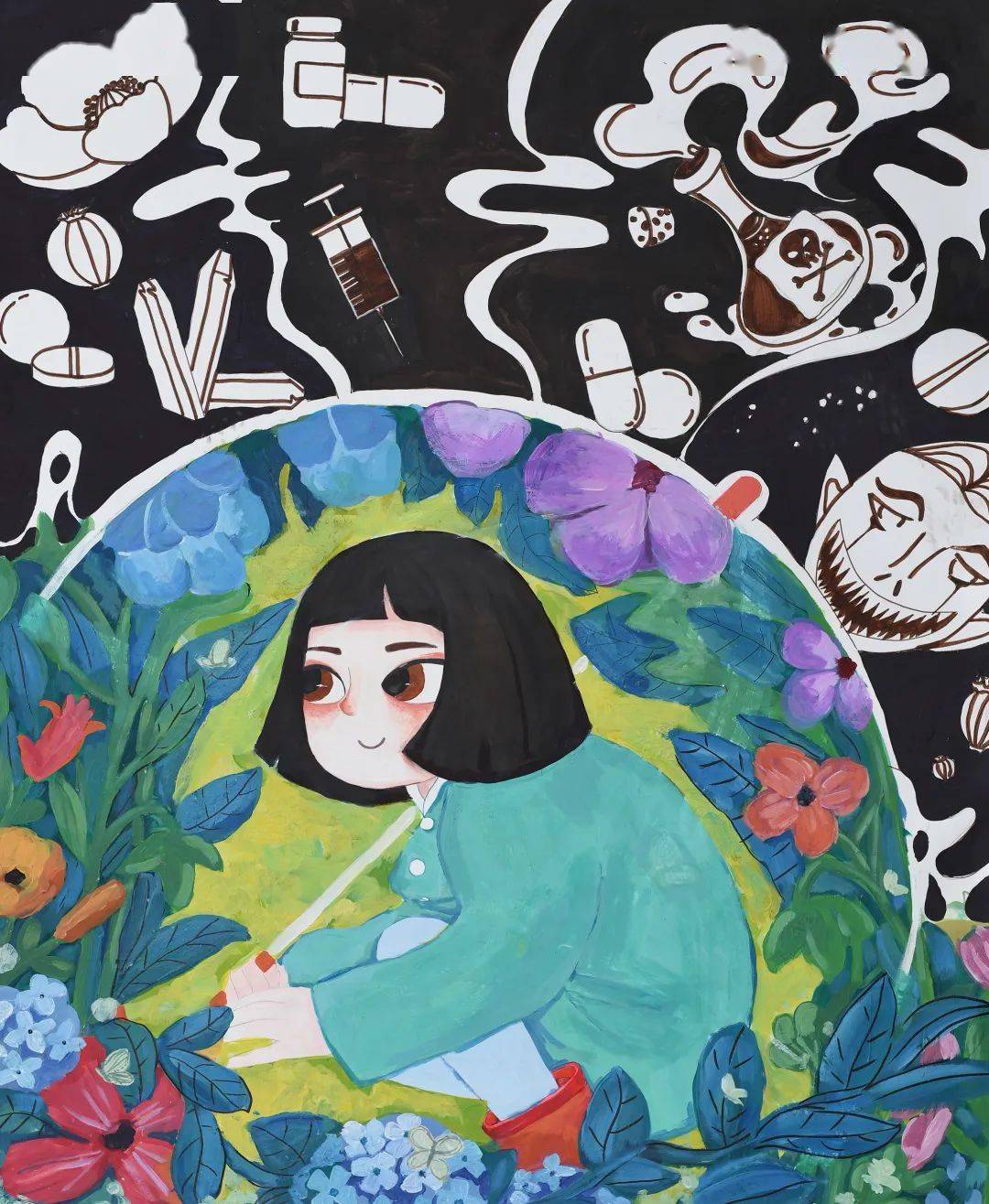 【禁毒云展览】绘画篇:禁毒有"画"说,一秒读懂!