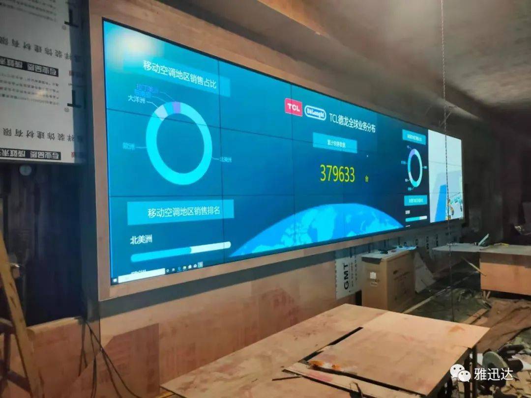 雅迅达液晶拼接屏助力tcl德龙产业升级,打造数字化车间