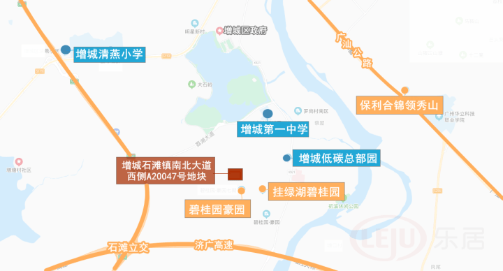 6969地块位于石滩郑田村,紧挨挂绿湖纵二路,整体区域为增城规划的
