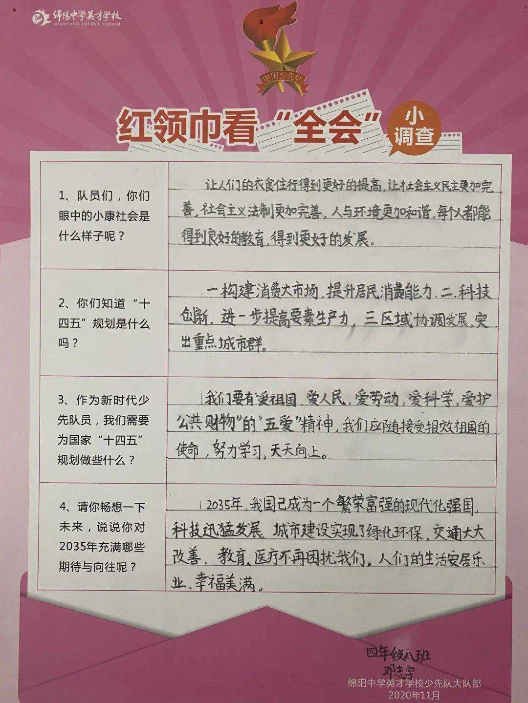 红领巾看全会 展望2035 争做时代好队员