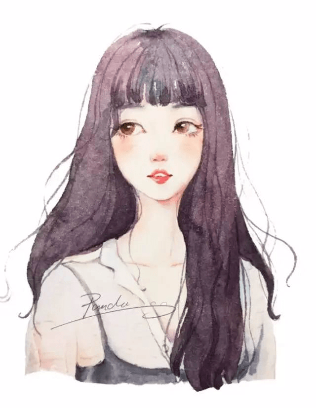 水彩头像 | 小姐姐们收头像了,清新风水彩画
