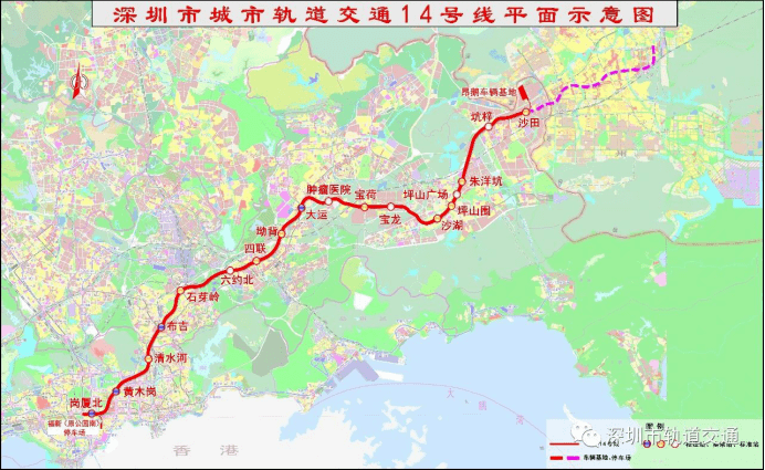 地铁14号线示意图(图源:深圳市轨道交通)