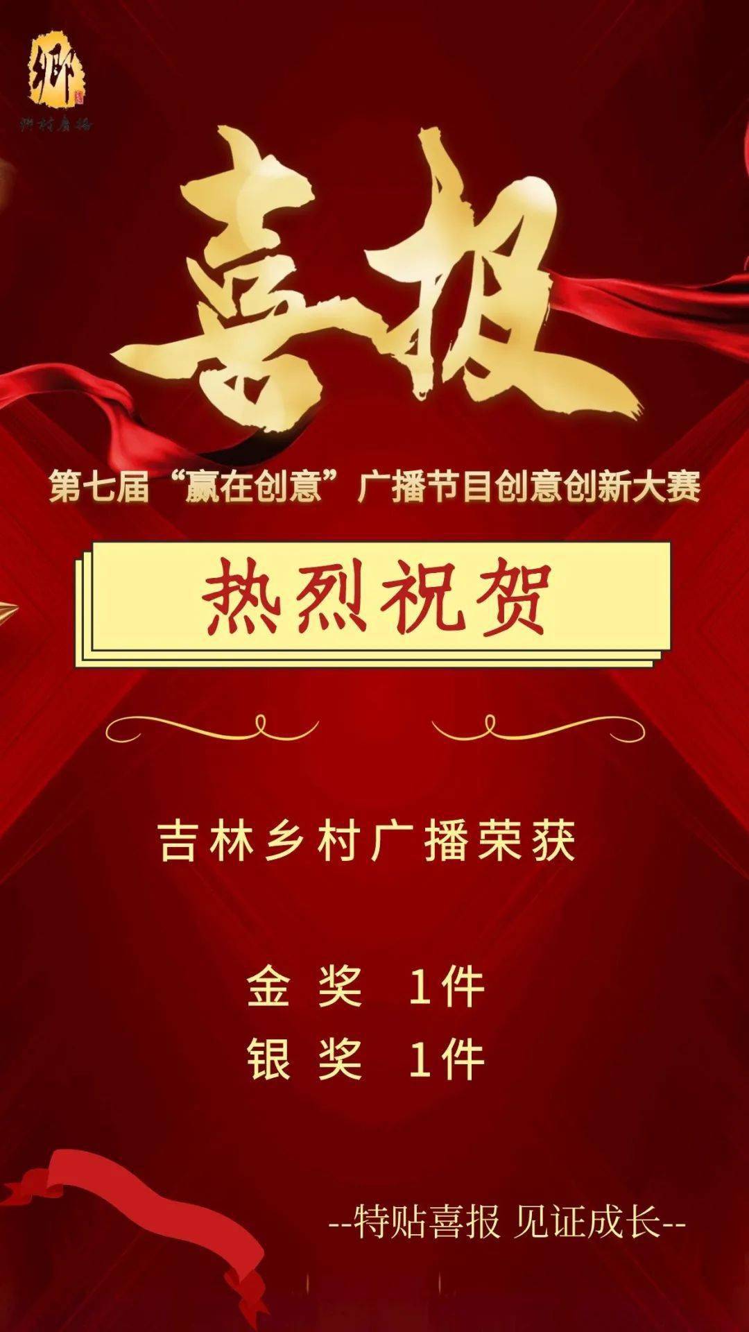 吉林乡村广播又获奖了,这次是