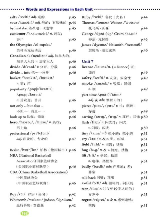 人教版初中英语七,八,九年级上册单词听力汇总