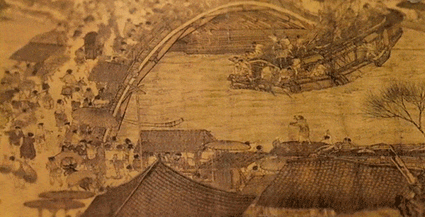作者用这幅不入流的界面,表面描绘盛景,实际上曲谏忧国,  暗喻了北宋