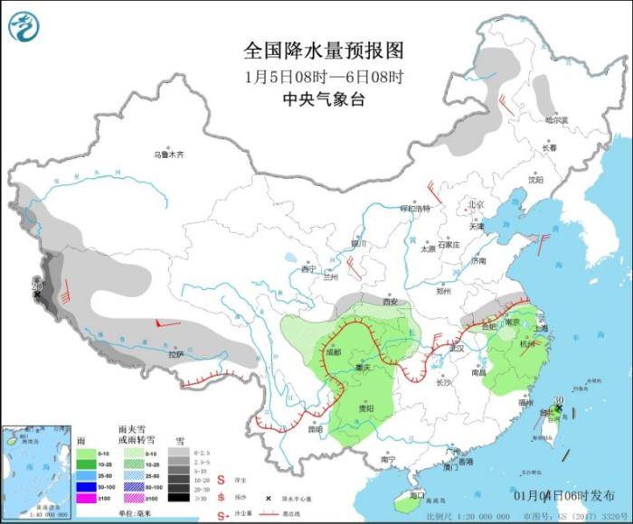 冷空气频繁影响中东部地区 南方地区将有雨雪天气