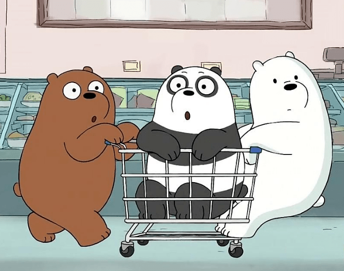 第一个主题,是《熊熊三贱客》we bare bears.