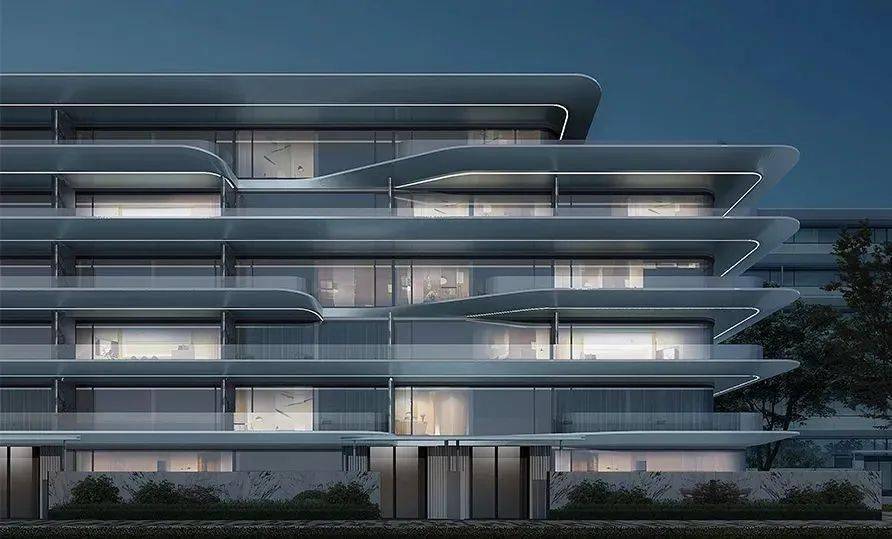 住宅立面"公建化",层叠错落的线条,大面积的落地窗"替代"实墙!