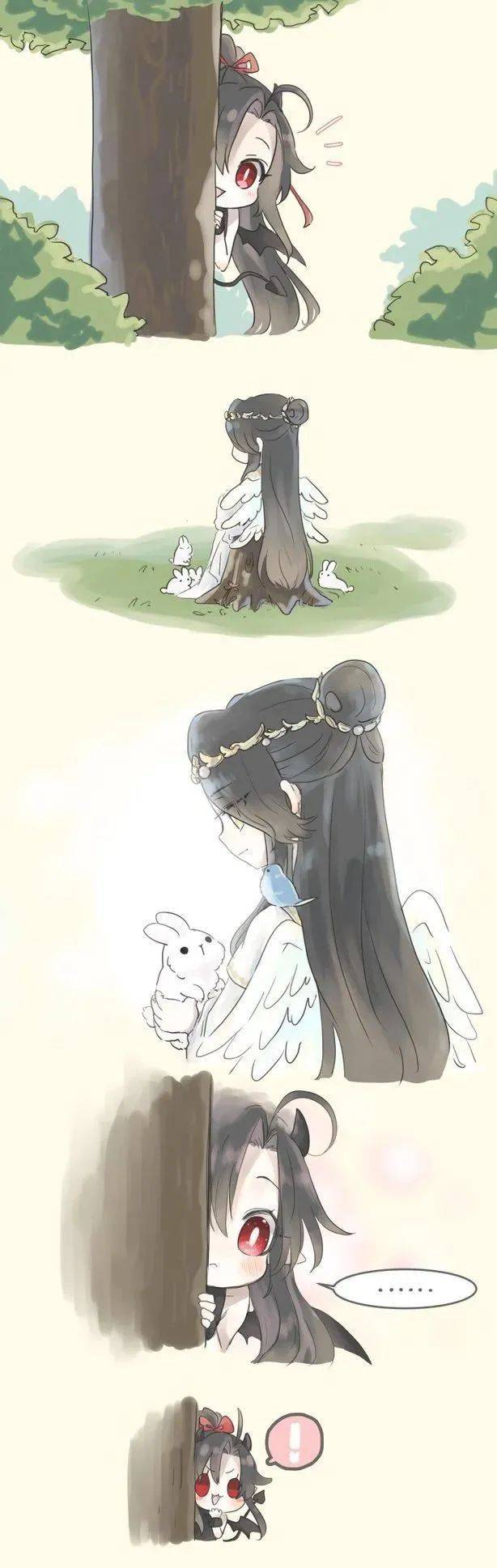恶魔羡和天使叽,这个设定好太可爱了吧