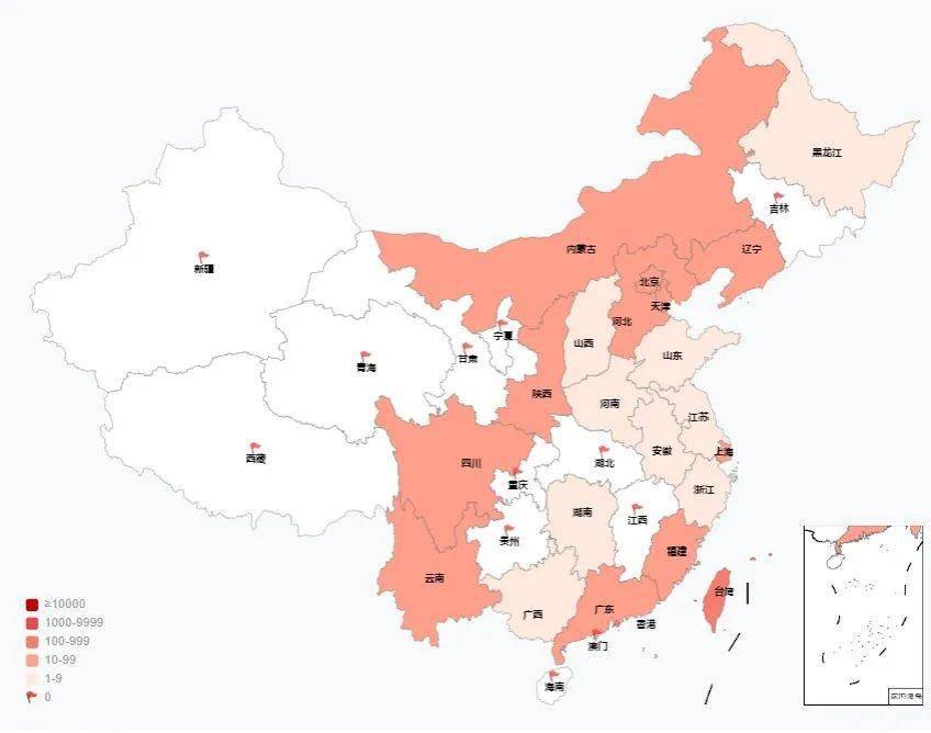 全国中高风险区示意图