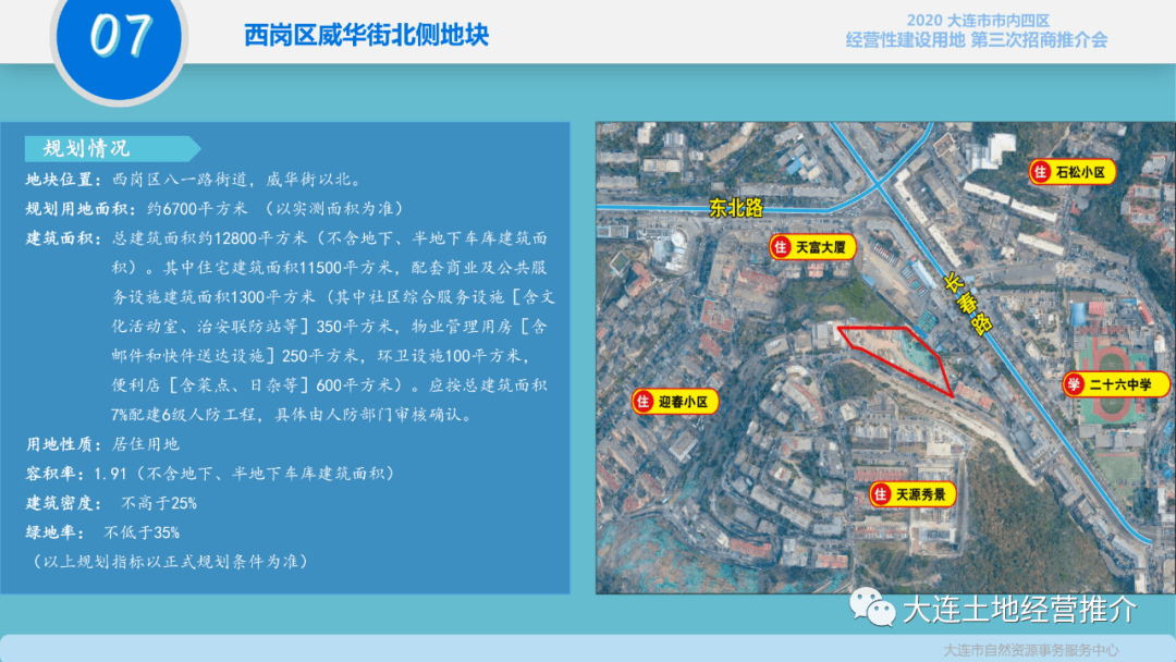 2020年大连市市内四区经营性建设用地第三次招商推介会