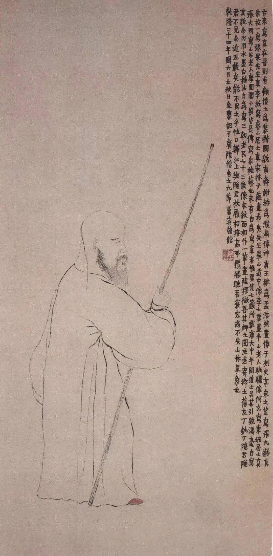 清 金农 自画像金农(1687-1764)清朝画坛扬州八怪之首他嗜奇好学,工于