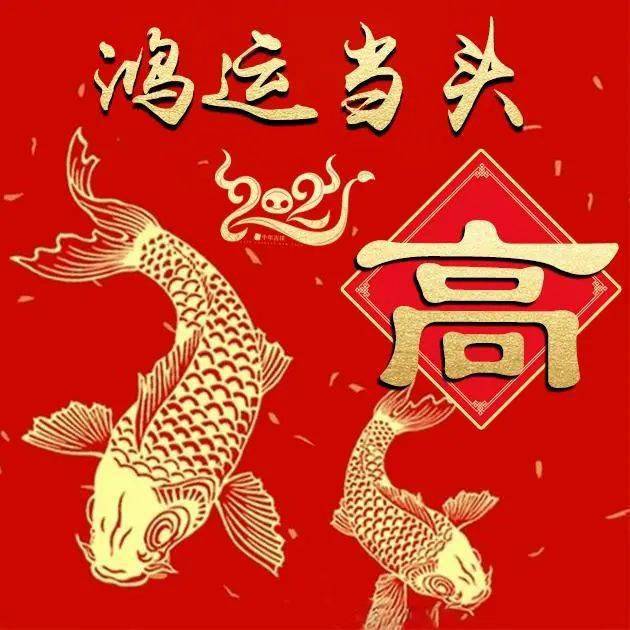 新年微信头像分享:鸿运当头,年年有余!