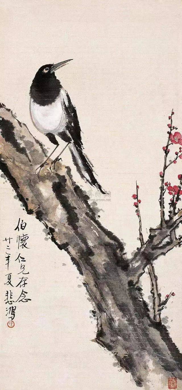徐悲鸿教你画梅花_作品