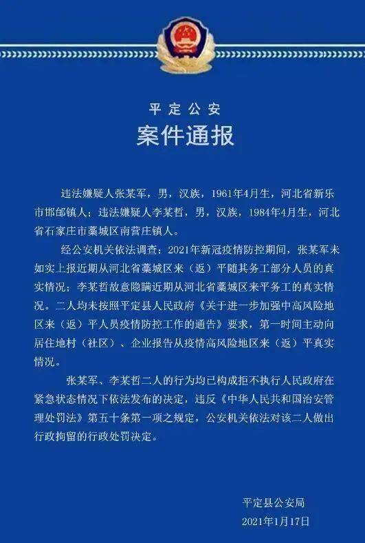 违法嫌疑人张某军,男,汉族,1961年4月生, 河北省新乐市邯邰镇人:违法