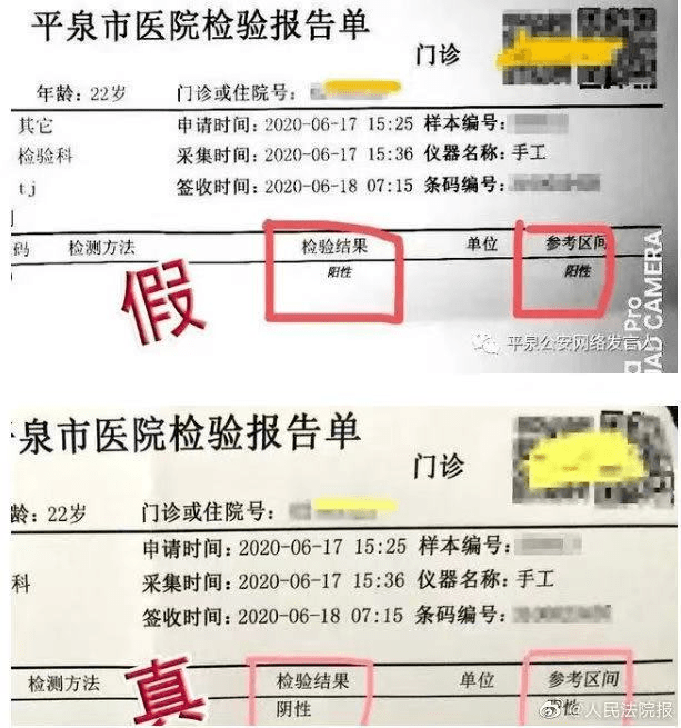 2  吉林省两人篡改核酸报告  仅因想吓唬家人 该人把核酸检测报告p成