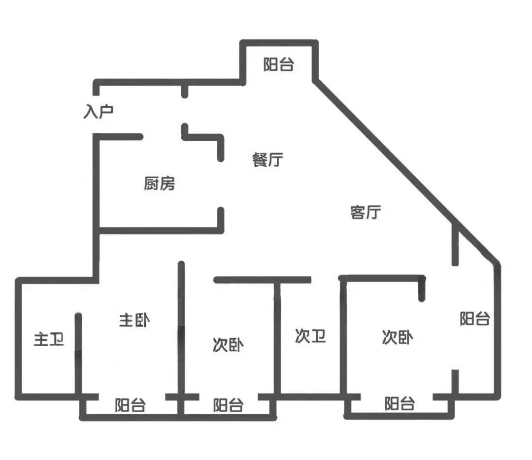 阳台很多有不规则形状的客餐厅从图上可以看到32-01地块最新户型图