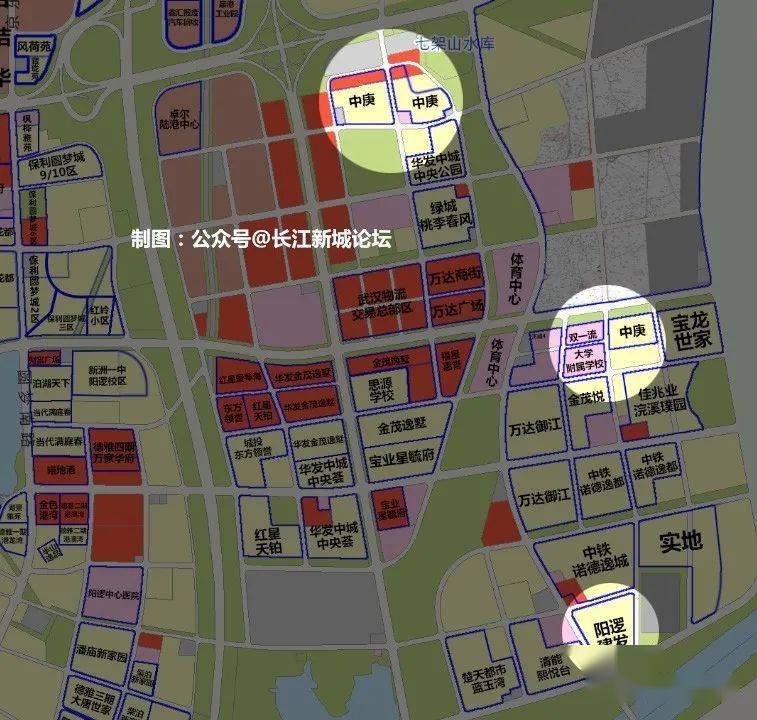 新洲区:经区商务局核查,p〔2020〕164号打包地块位于阳逻开发区, 规划