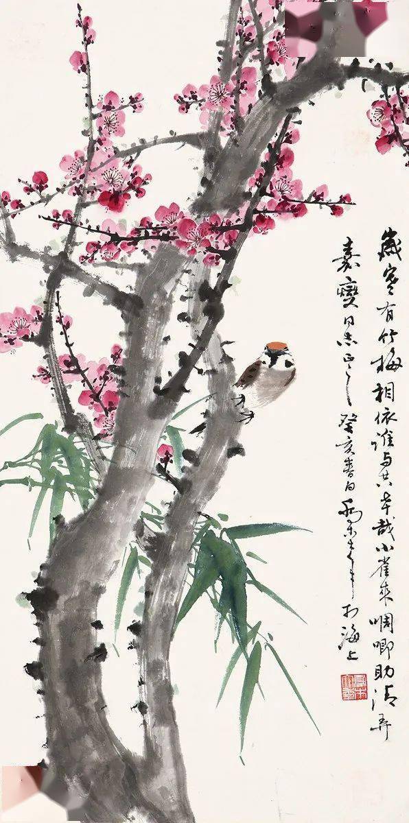 乔木花鸟画欣赏