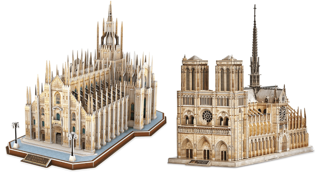 米兰大教堂 巴黎圣母院 空间模型