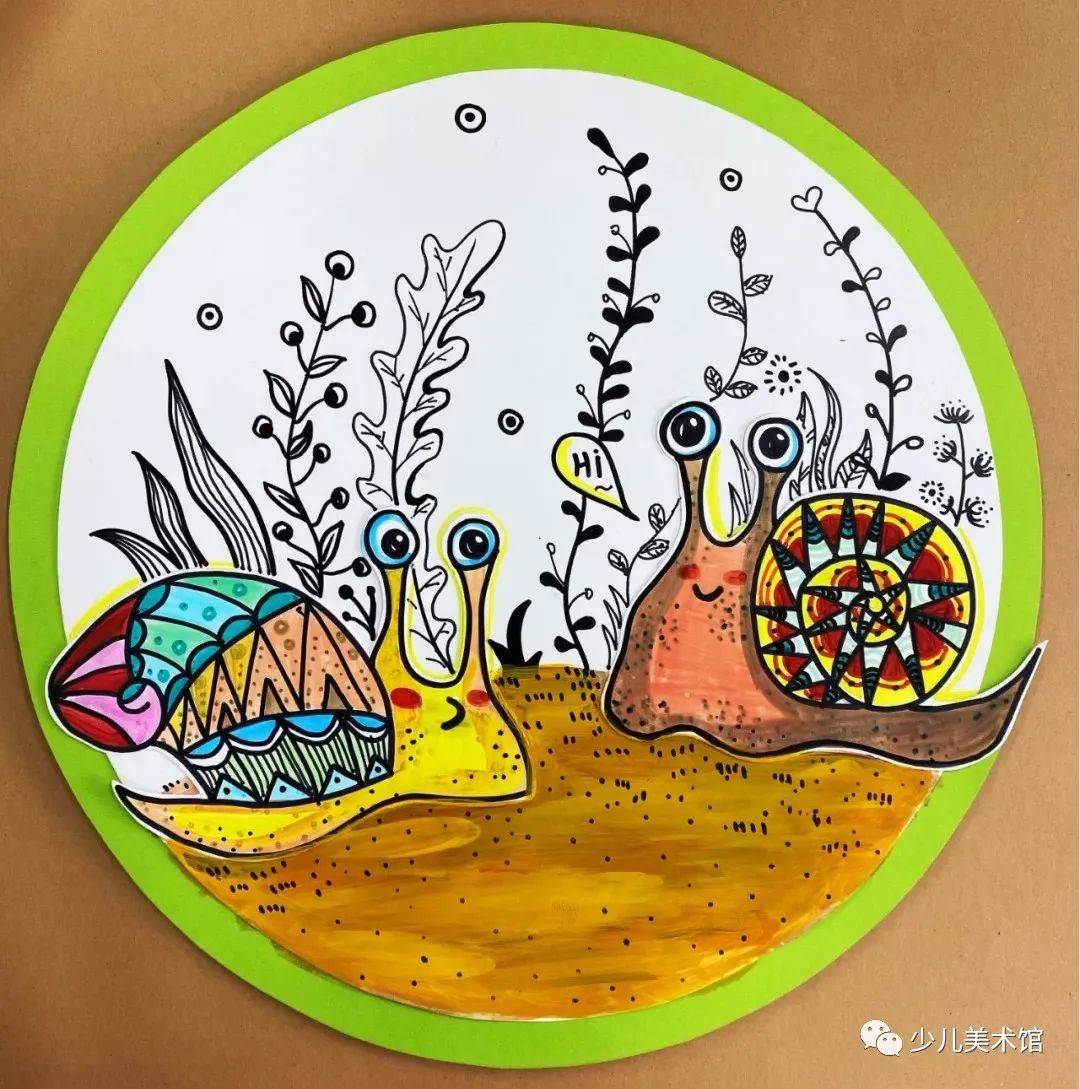 在造型上儿童画常常不按物体的实际比例进行描绘,在表现形式方面如