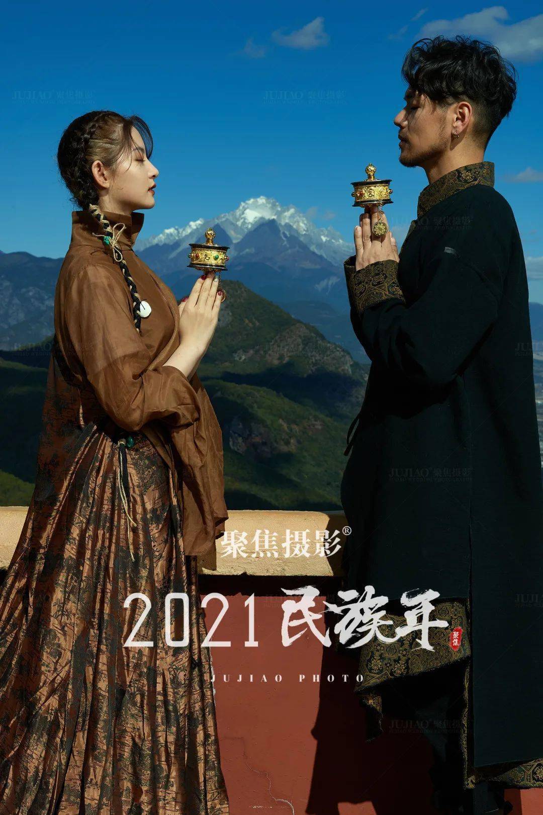 聚焦摄影民族风婚纱照为民族打call