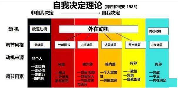 自我决定理论将外部动机分为自主(自我决定)和受控(非自我决定)动机