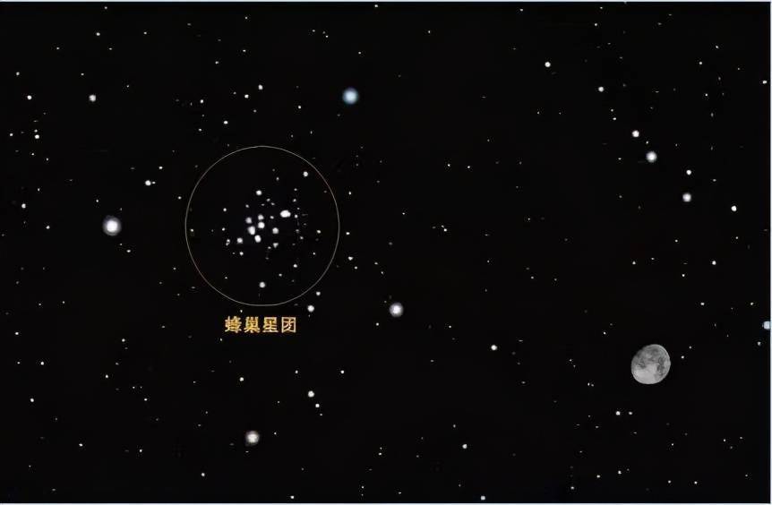 蜂巢星团合月2月25日一般来讲,通过拍摄星迹的方法来寻找小行星,很