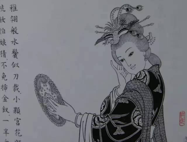 国画白描美女人物欣赏,收藏临摹!