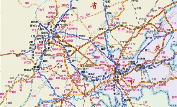 铜安乐高速公路将从 铜梁进入安岳 顶新,从安岳 周礼进入 资中县.