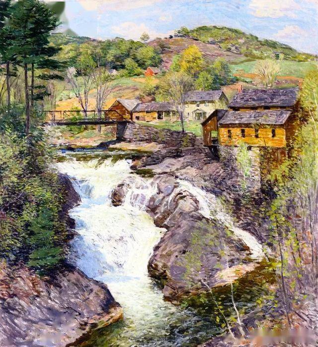 美国著名画家威拉德梅特卡夫风景油画作品欣赏