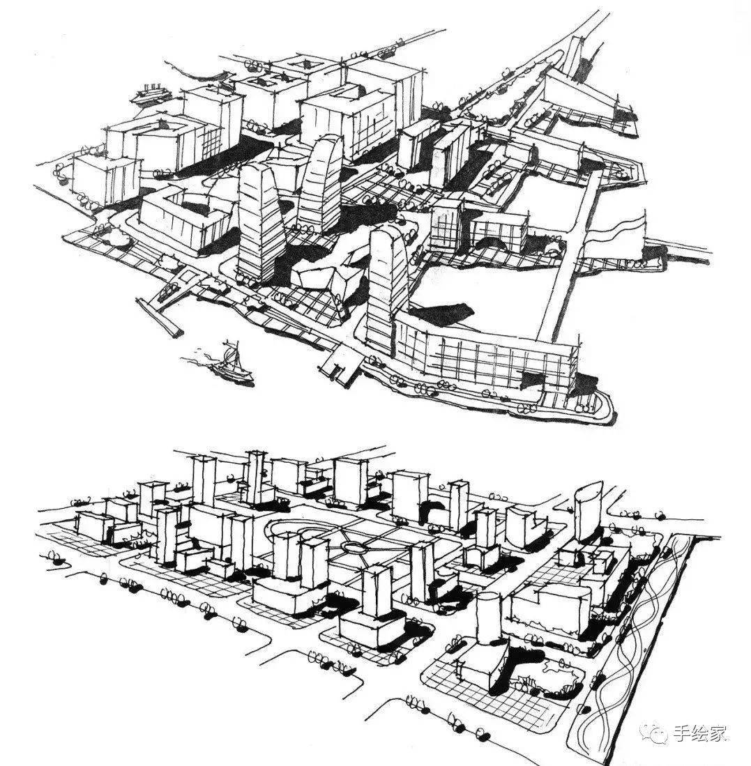 如何学好规划鸟瞰图这50张手绘图给你答案