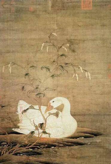 赵佶 梅竹聚禽图 台北故宫博物院 以下是宋徽宗赵佶的花鸟传世作品