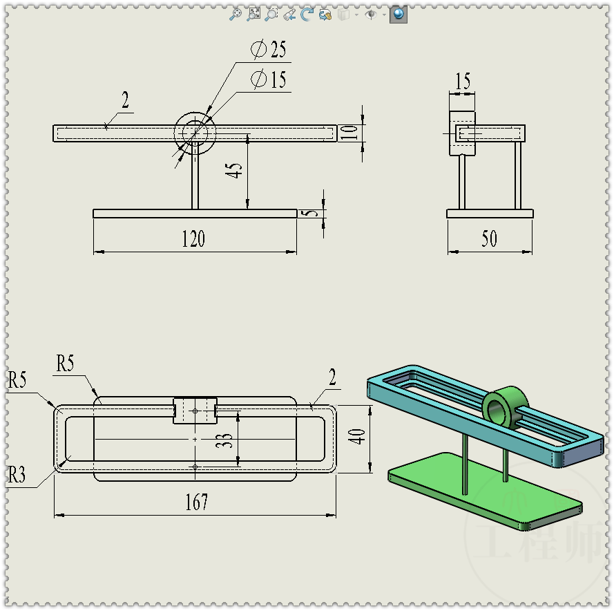 用solidworks装配一个八边形线性运动机构_零件