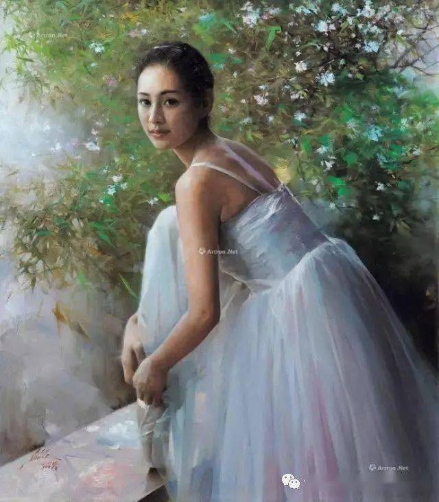 中国油画家何岸笔下的中国女性,太美了!