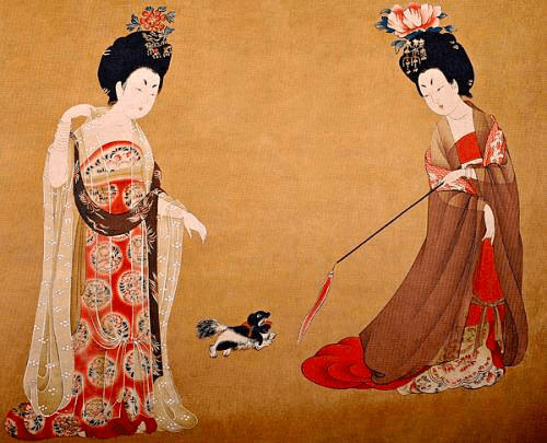 接着,"仕女"灵巧走位,变换队列,排成一排.