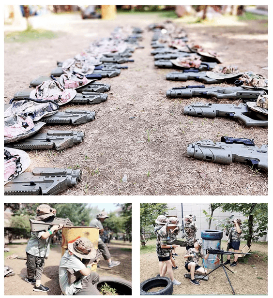 半日武器营工兵集结枪械组装爆破步兵雷真人cs亲子课堂燃爆战场中的