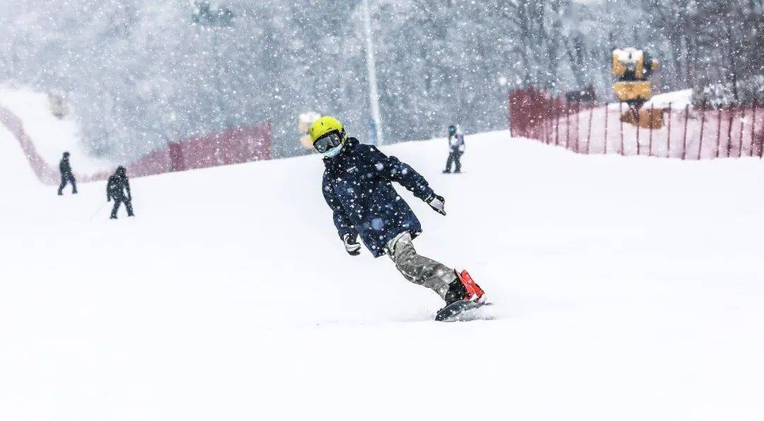 下雪了,阳春三月,松花湖依旧粉雪_滑雪